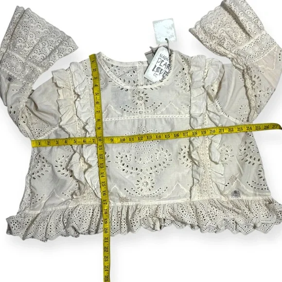 Magnolia Pearl Hermione Eyelet Blouse TOP 2194-MOON-OS - Picture 9 of 16